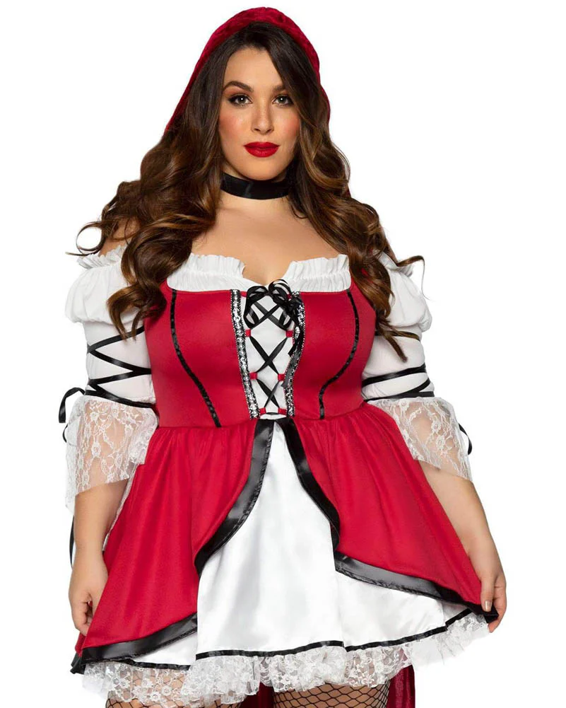 Gorgeous Storybook Red Riding Hood Plus Size Womens Costume - Image 3