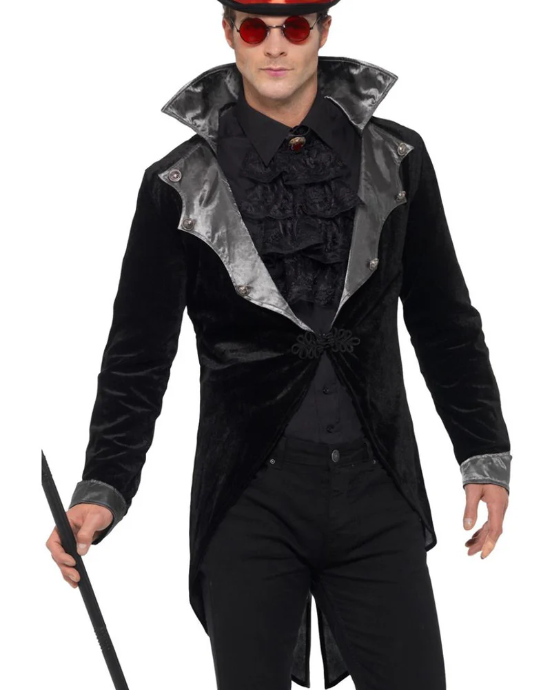 Gothic Vampire Jacket Mens Costume - Image 2