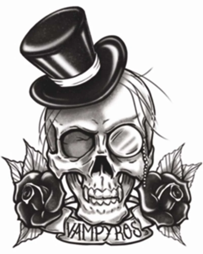Gothic Vampire Temporary Tattoo