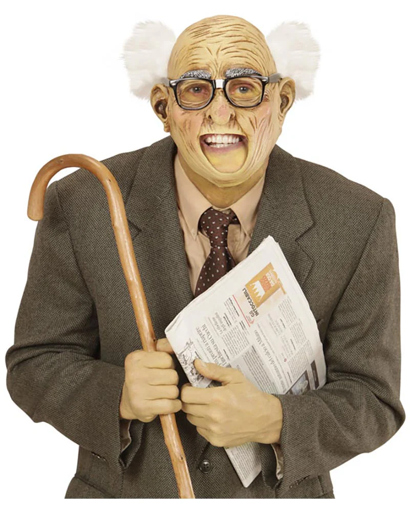 Grandpa Open Mouth Mask with Hair - Image 2