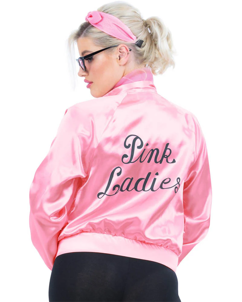 Grease Pink Ladies Jacket Scarf Headband Sunglasses Set - Image 2