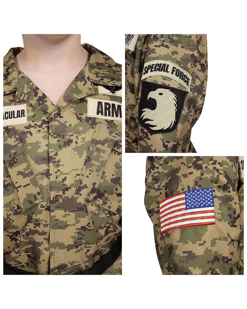 Green Camouflage Army Boys Costume - Image 4