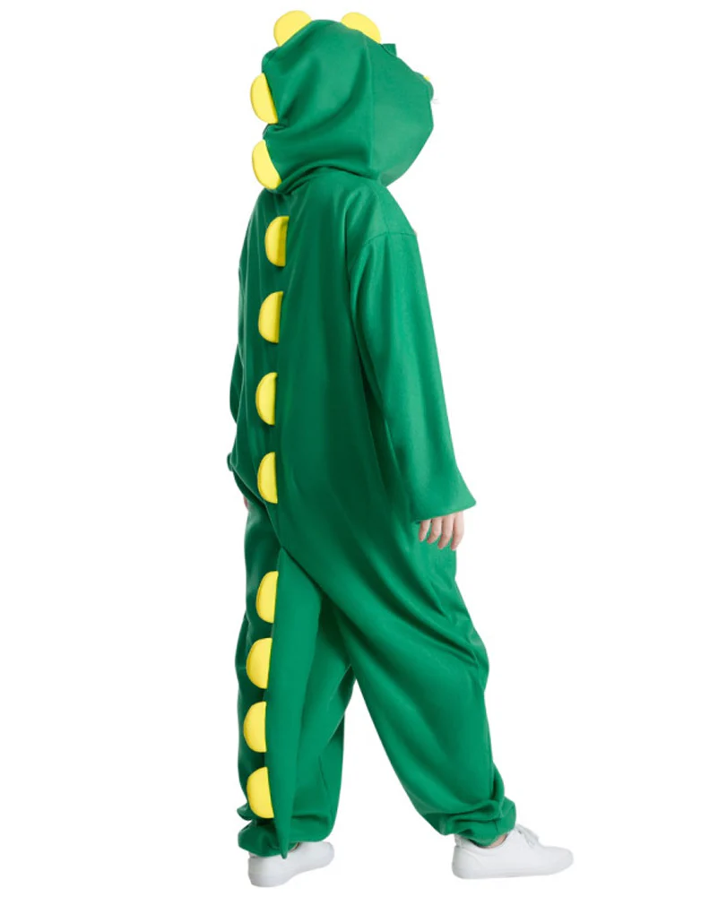 Green Dinosaur Onesie Adult Costume - Image 2
