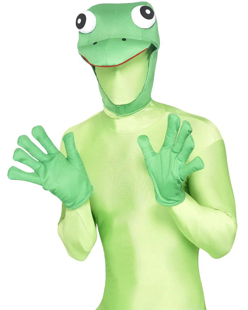 Green Frog Hood and Gloves Set - Image 2