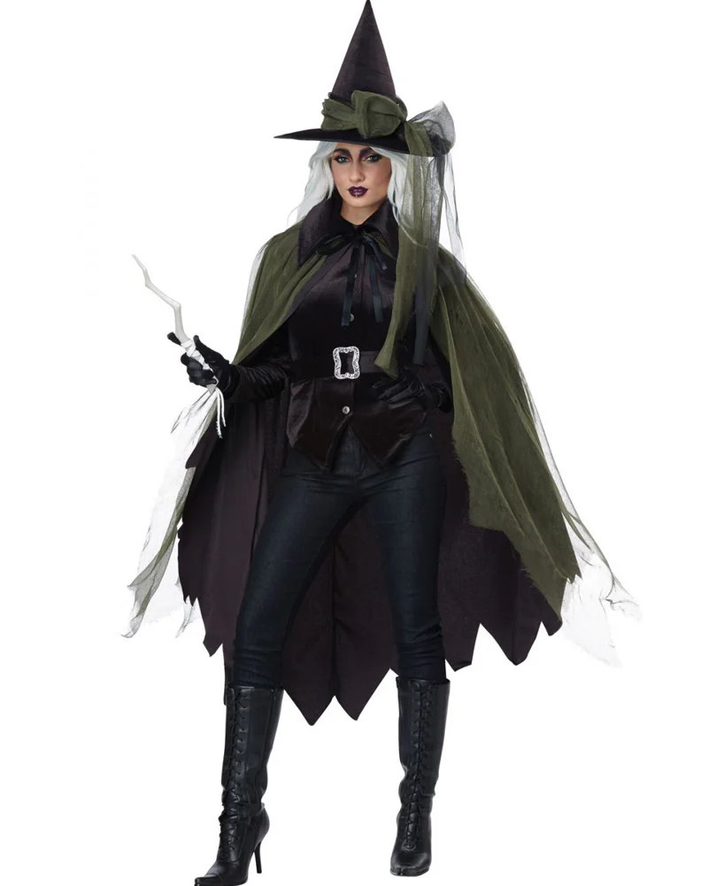 Green Gothic Witch Womens Costume - Image 2