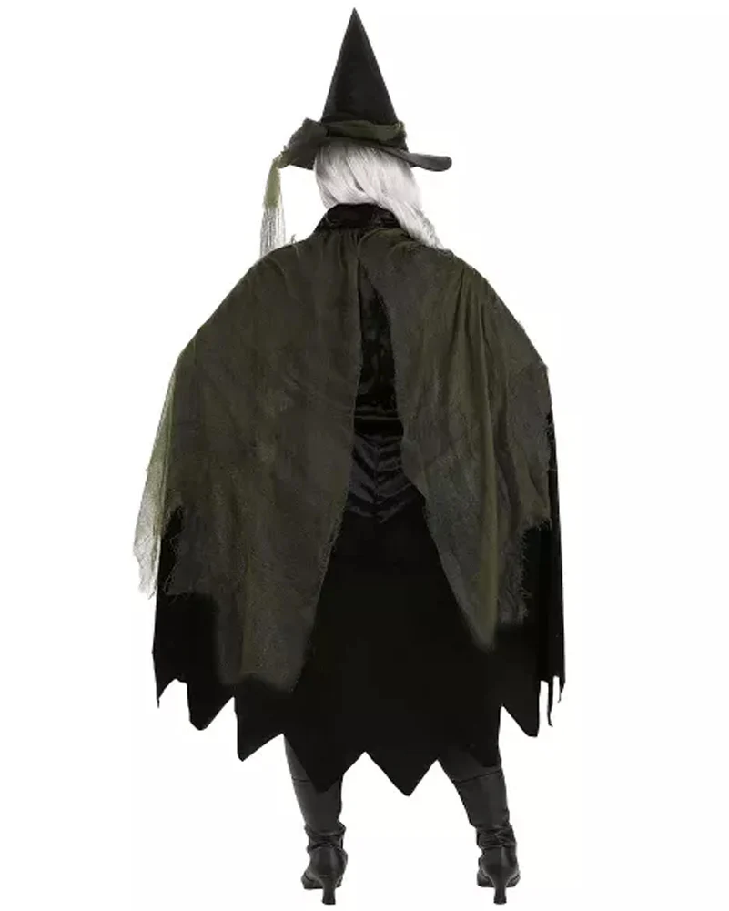Green Gothic Witch Womens Costume - Image 4
