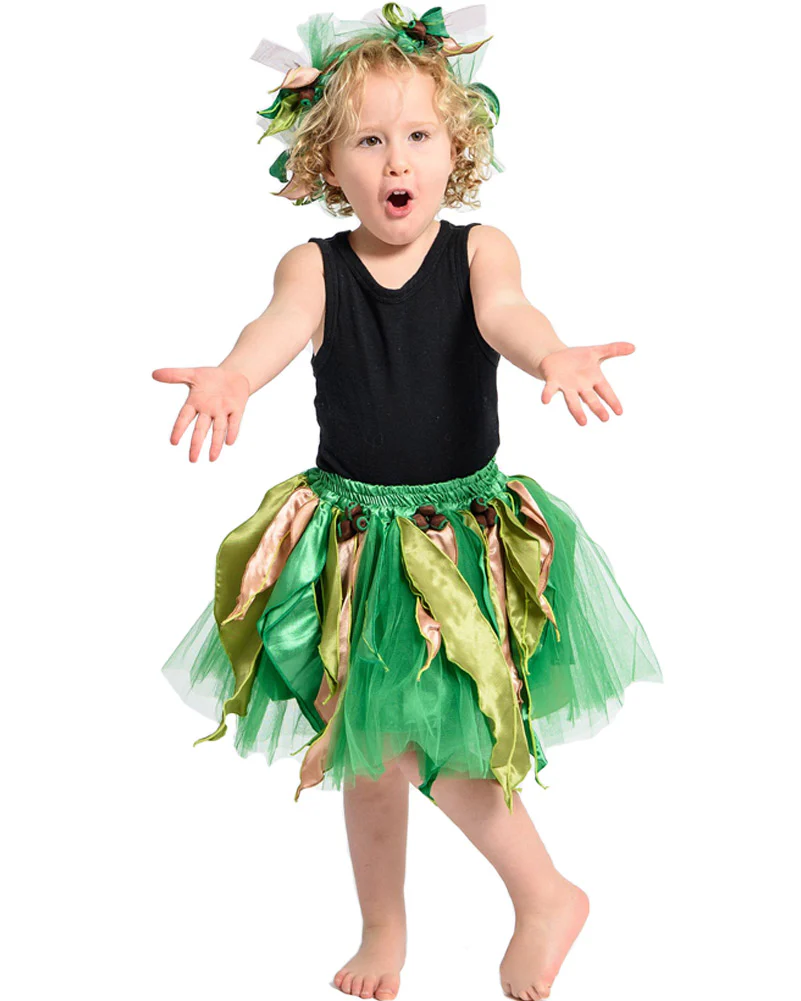 Green Gum Blossom Deluxe Kids Skirt - Image 2