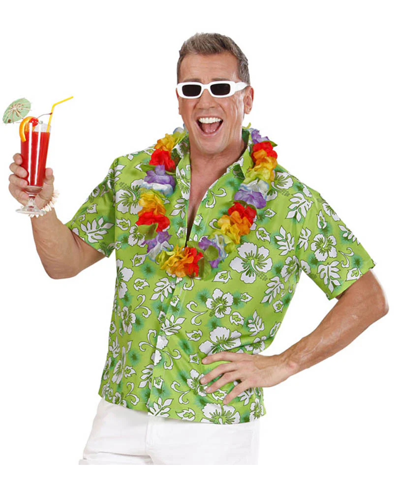 Green Hawaiian Mens Shirt - Image 4
