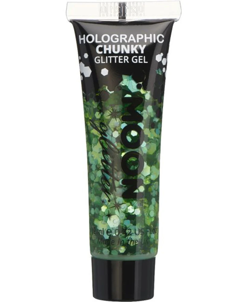Green Chunky Holographic Body Glitter Gel 12ml