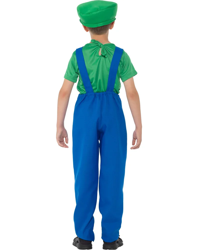 Green Plumber Guy Kids Costume - Image 2