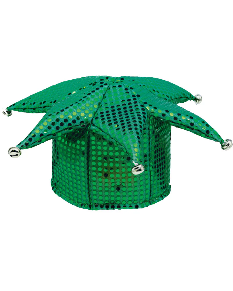 Green Sequin Jester Hat