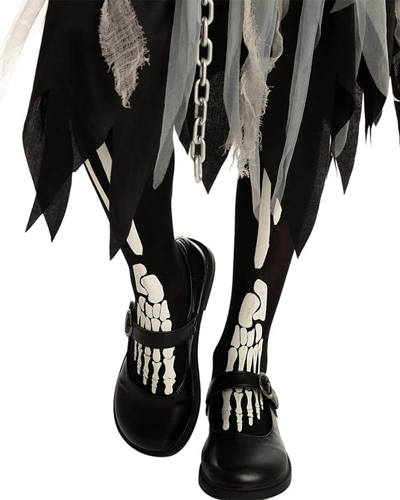 Grey Grim Reaper Girls Costume - Image 3