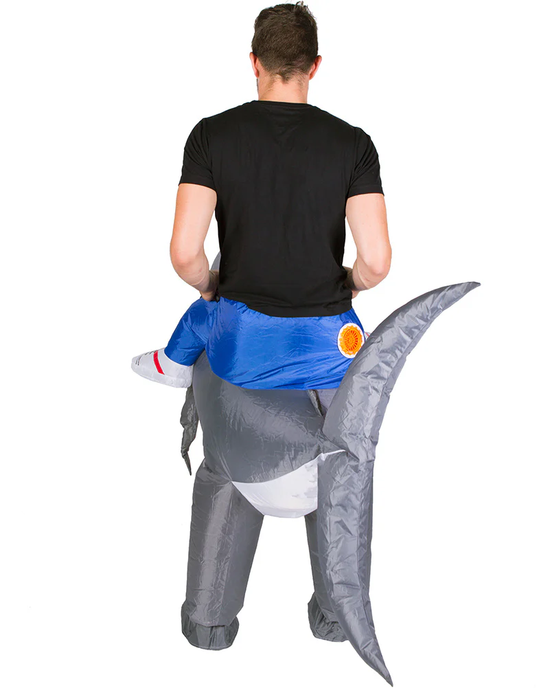 Grey Shark Inflatable Adult Costume - Image 6