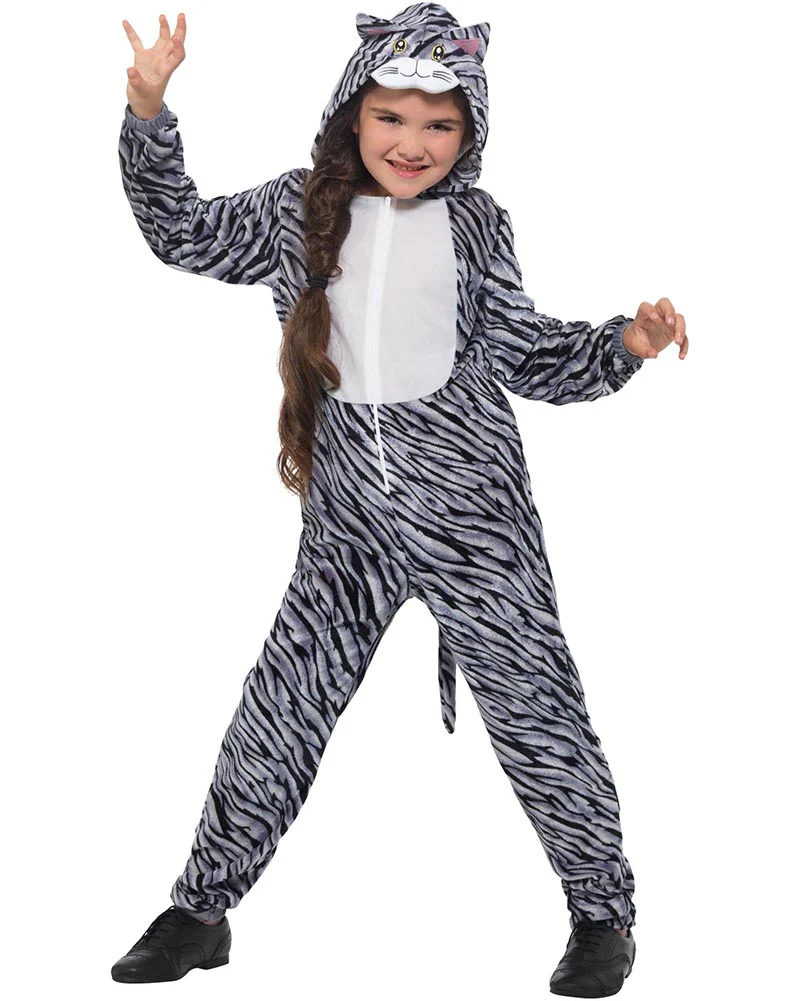 Grey Tabby Cat Kids Book Week Costume
