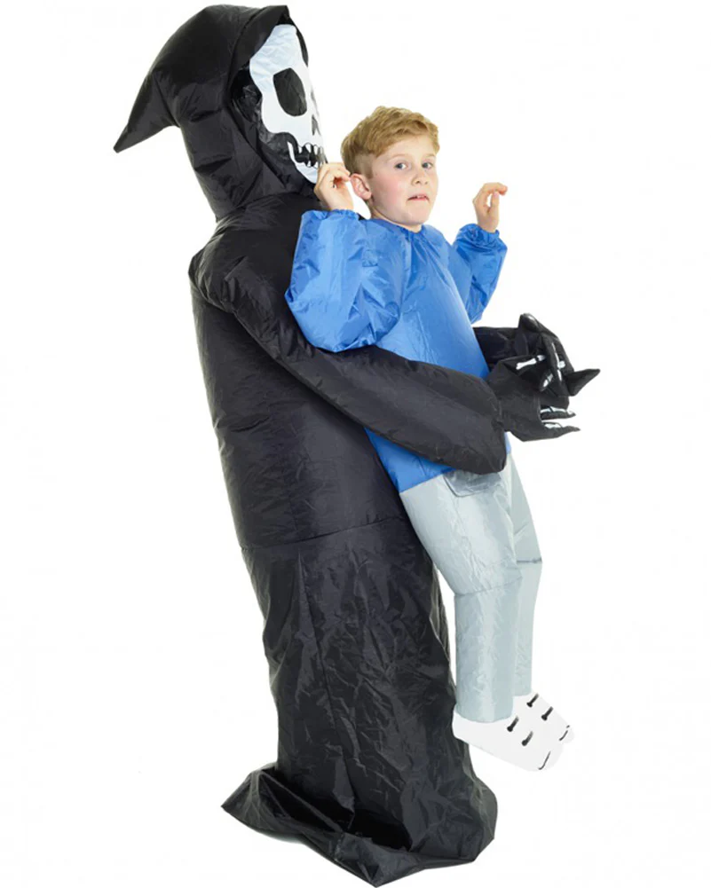 Grim Reaper Inflatable Pick Me Up Kids Costume - Image 2