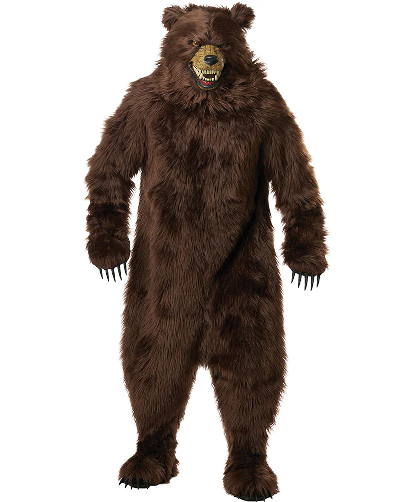 Grizzly Bear Brown Deluxe Adult Costume - Image 10