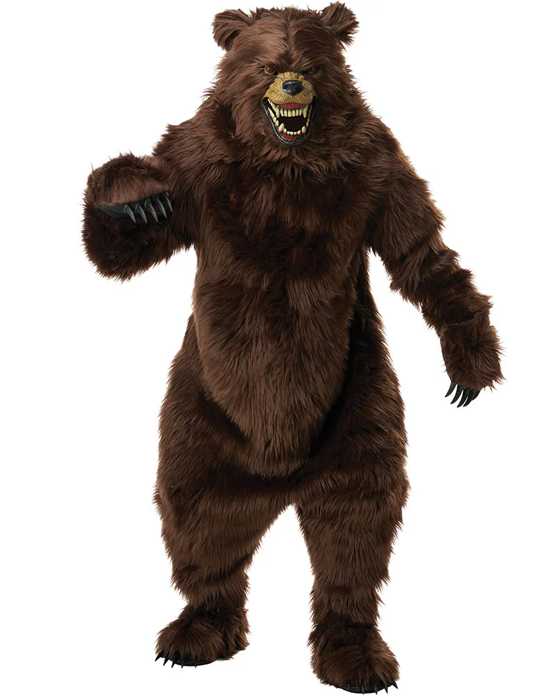 Grizzly Bear Brown Deluxe Adult Costume - Image 3