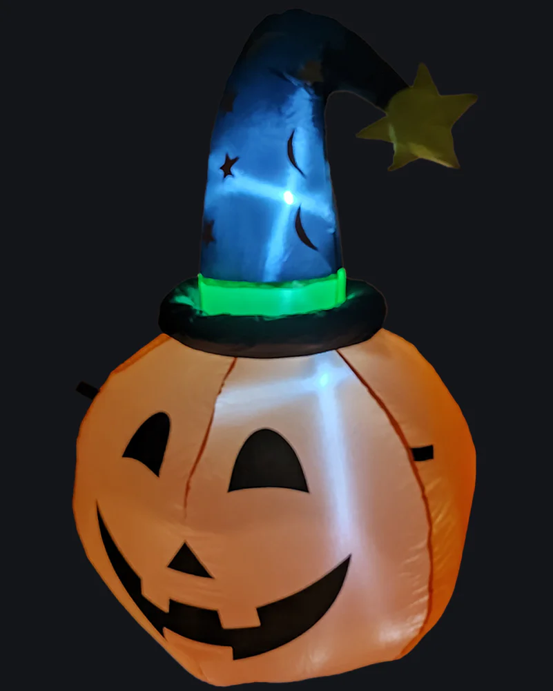 Halloween Pumpkin Witch Lawn Inflatable 1m - Image 3
