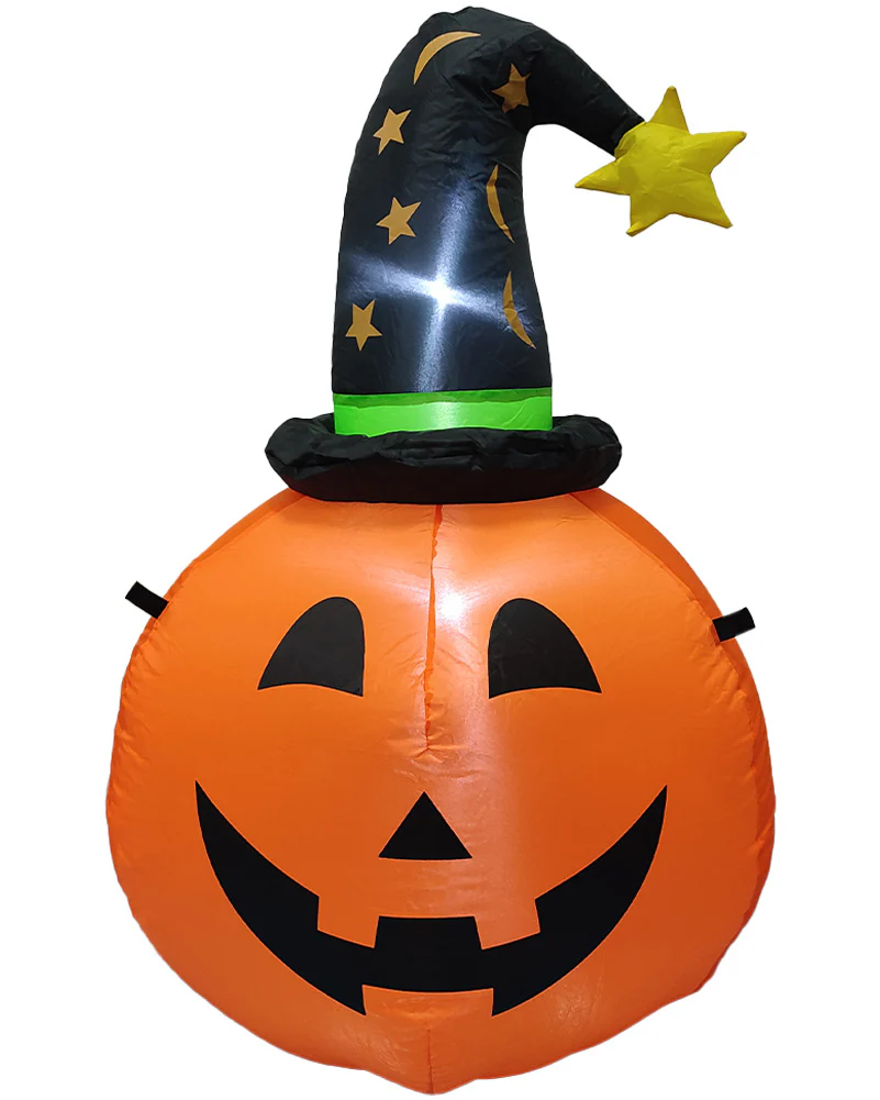 Halloween Pumpkin Witch Lawn Inflatable 1m - Image 4