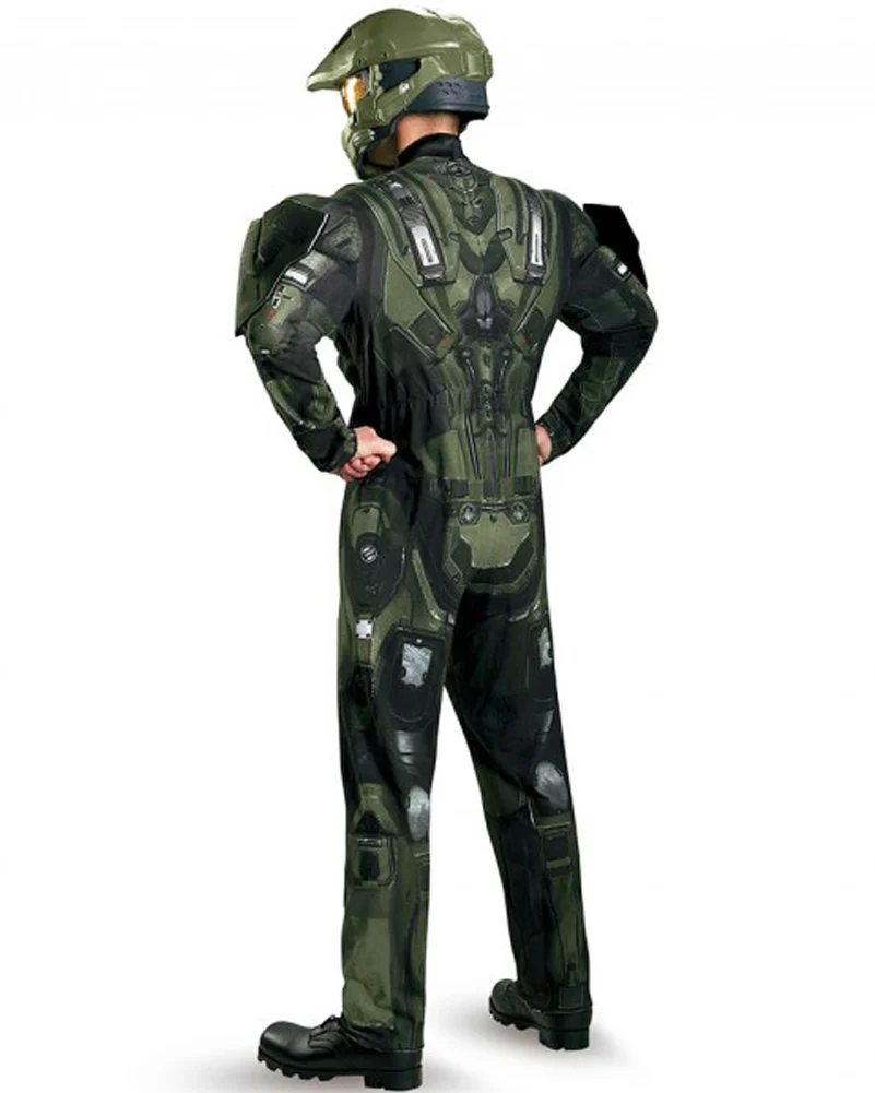 Halo Master Chief Deluxe Muscle Chest Mens Costume - Image 2
