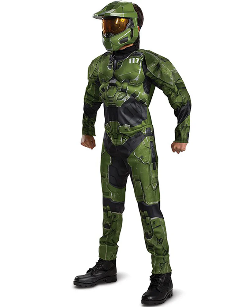 Halo Master Chief Infinite Muscle Boys Costume - Image 2