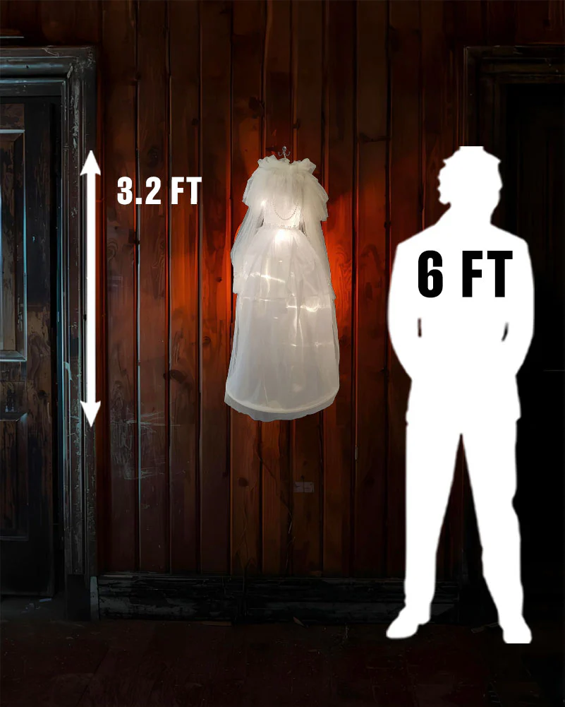 Hanging Bride Dress Animated Decoration 1.1m - Image 4