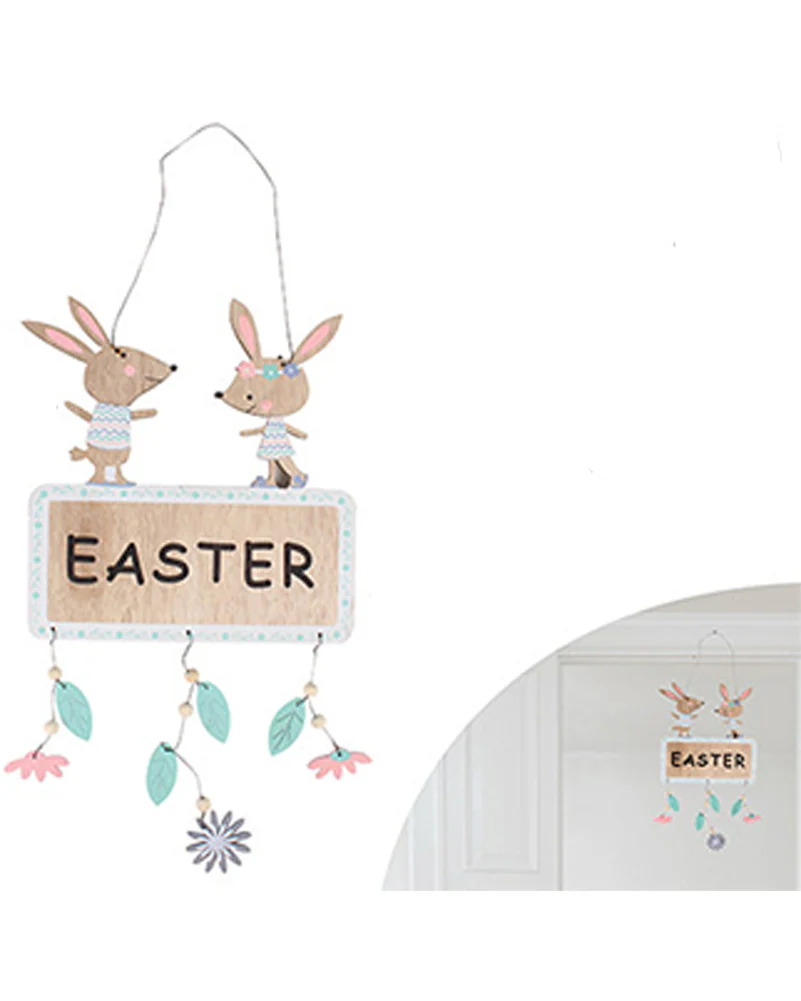 Hanging Easter Bunny Board Decoration - Image 2