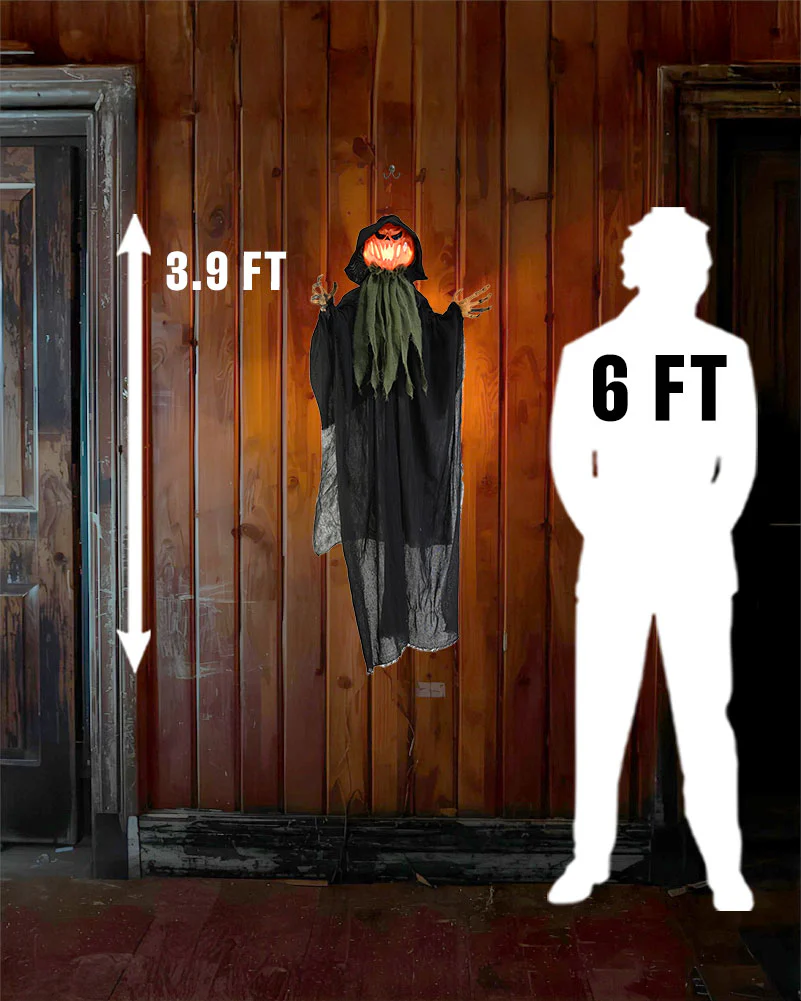 Hanging Pumpkin Man Animated Decoration 1.2m - Image 2