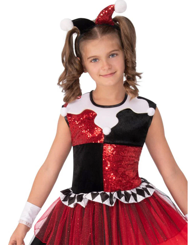 Harley Quinn Tutu Dress Deluxe Girls Costume - Image 2