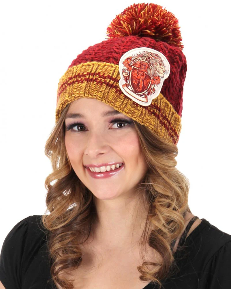 Harry Potter Gryffindor Heathered Pom Beanie - Image 2