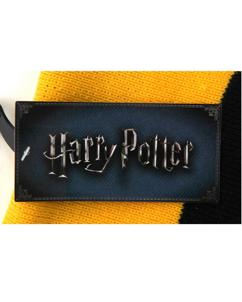 Harry Potter Hufflepuff Patch Striped Deluxe Scarf - Image 4