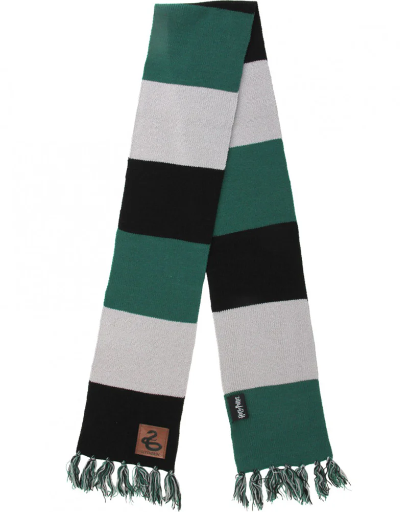 Harry Potter Slytherin Patch Striped Scarf
