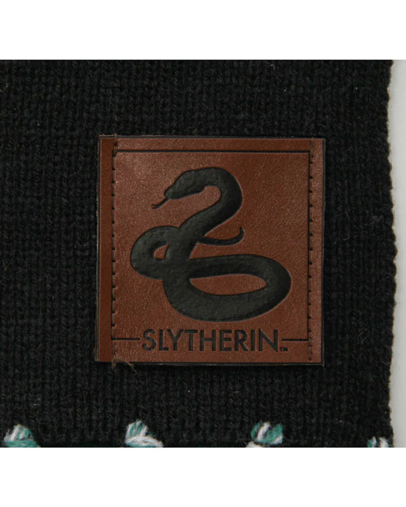 Harry Potter Slytherin Patch Striped Scarf - Image 2