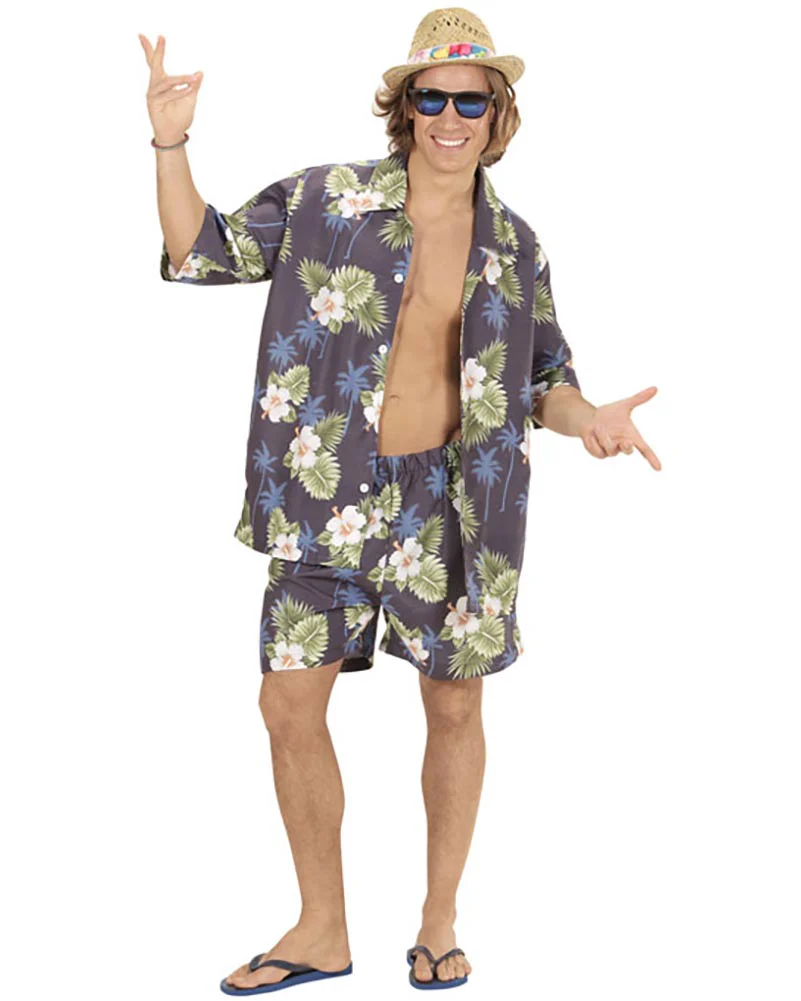 Hawaiian Mens Costume - Image 3