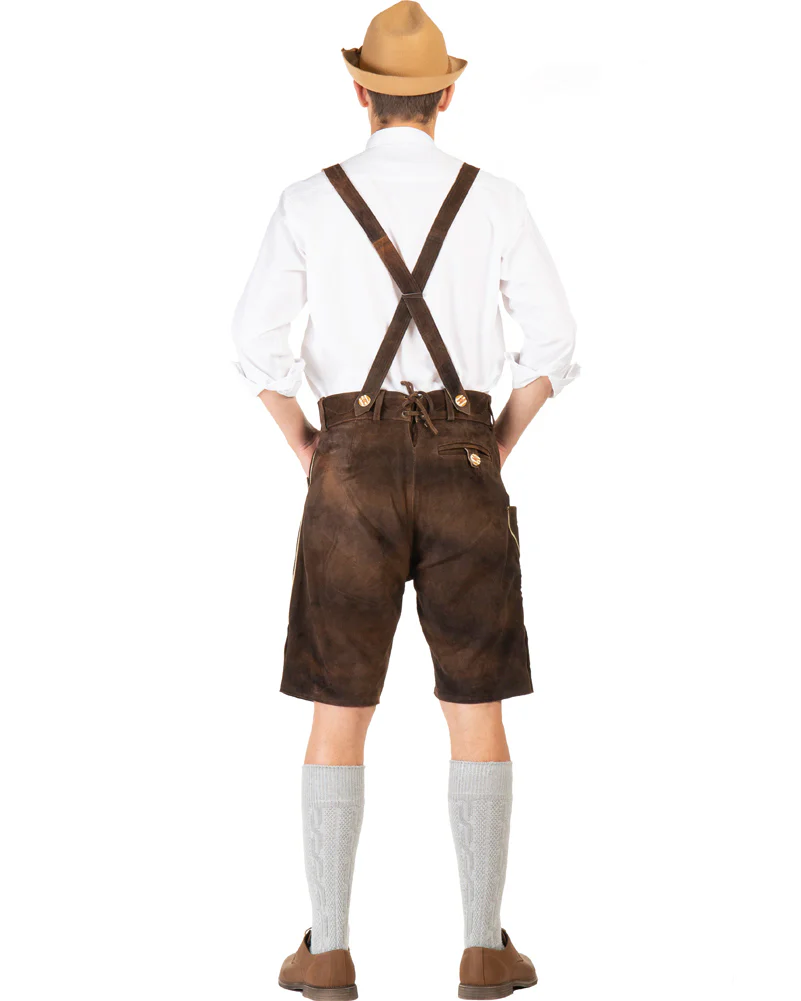 Heinrich Authentic Leather Lederhosen Plus Size Mens Costume - Image 4
