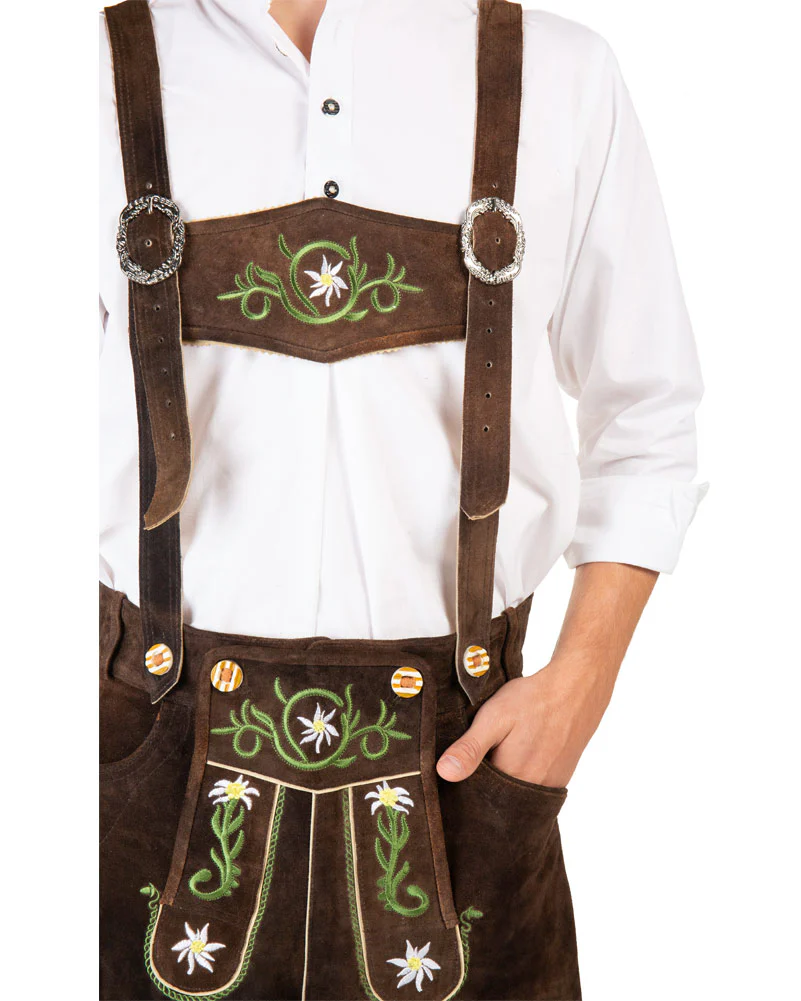 Heinrich Authentic Leather Lederhosen Plus Size Mens Costume - Image 5