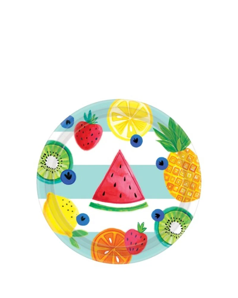 Hello Summer 17cm Round Plates Pack of 8 - Image 2