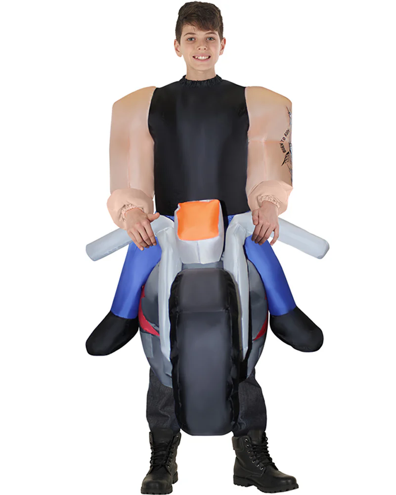 Hells Biker Inflatable Kids Costume - Image 2