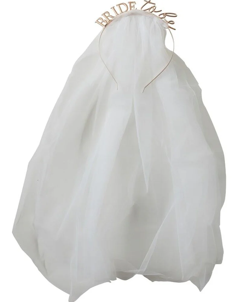 Hen Party Metal Bride To Be Headband with Veil