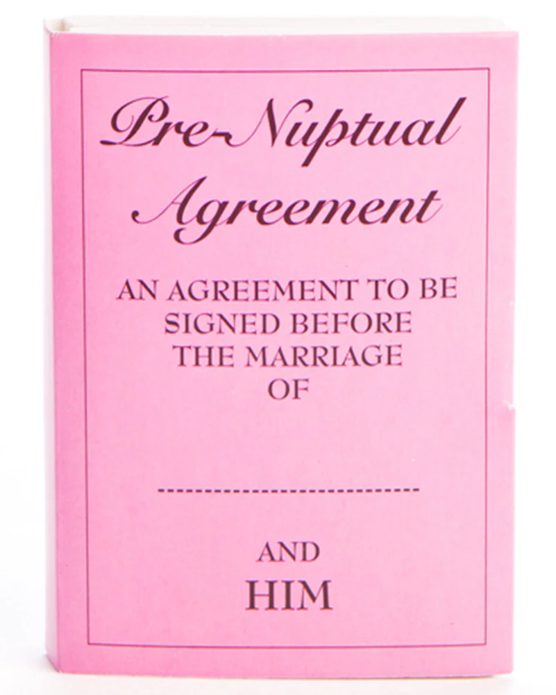 Hens Night Prenuptial Agreement Accessory