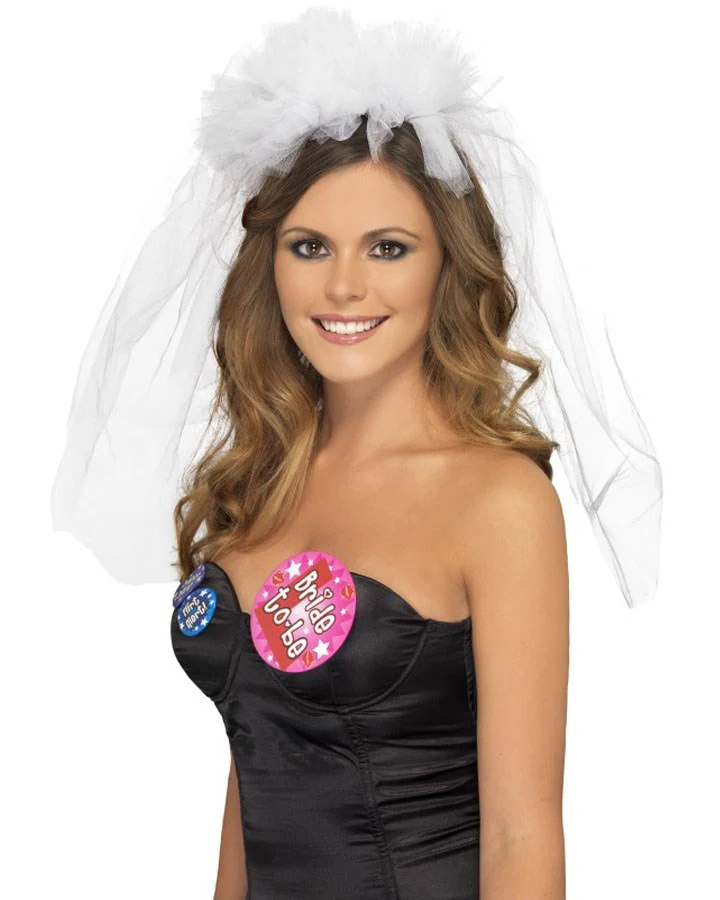 Hens Night Veil Headband