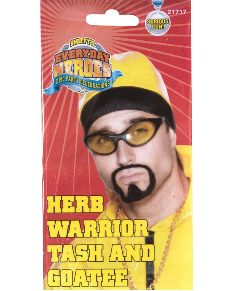 2000s Herb Warrior Tash and Goatee Beard Set - Image 2