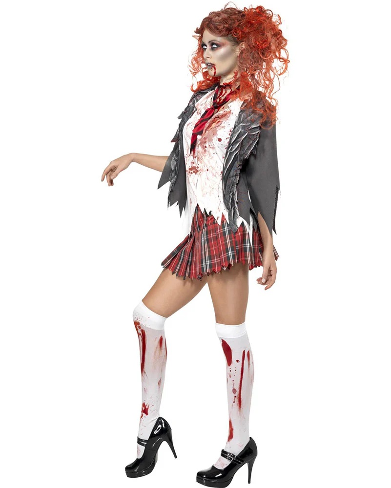High School Horror Zombie Uniform Womens Costume - Image 2