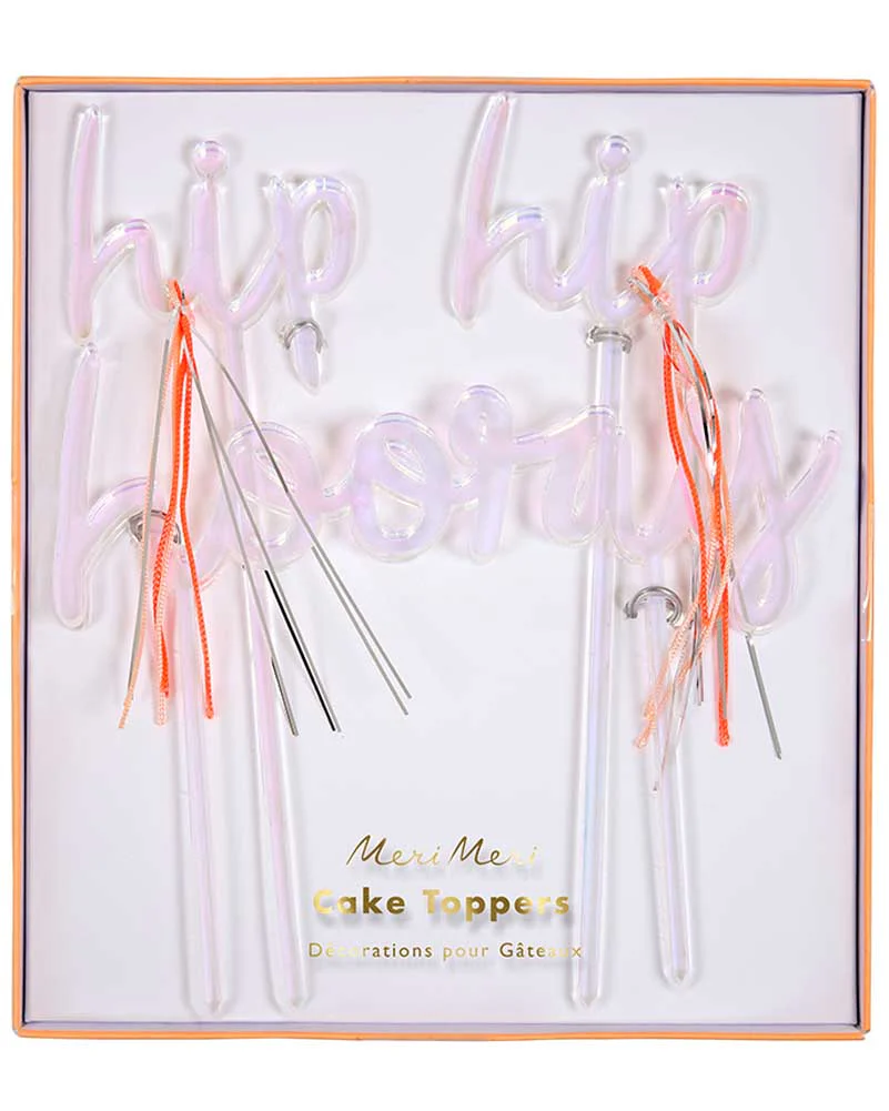 Hip Hip Hooray Cake Toppers