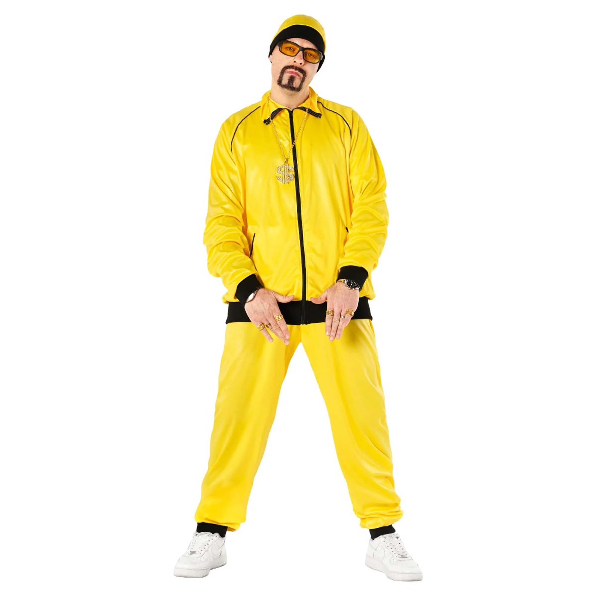 Hip Hop Tracksuit Yellow Mens Costume Size XX-Large