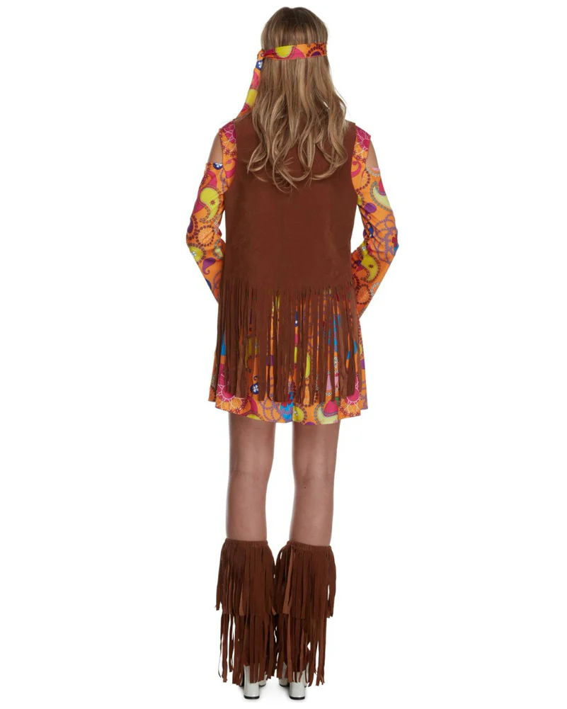 60s Hippie Dress Womens Costume - Image 4