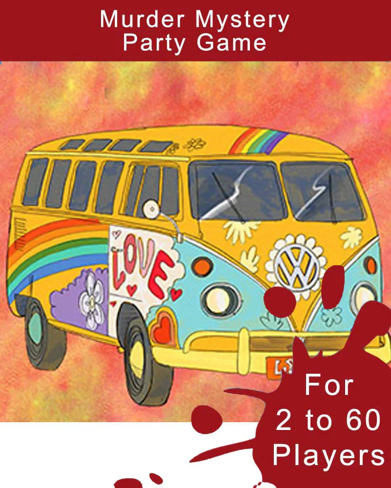 Hippie Homicide Digital Murder Mystery Game for 2 to 60 Players