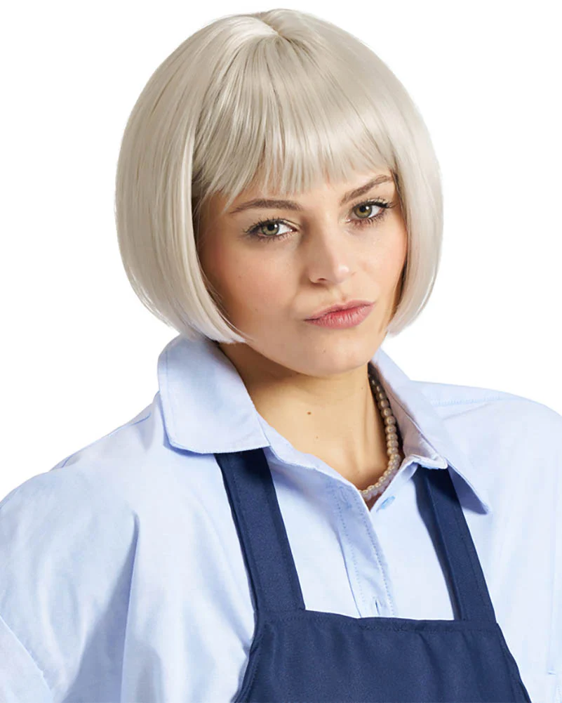 Hoity Shop Lady Deluxe Short Grey Wig - Image 4