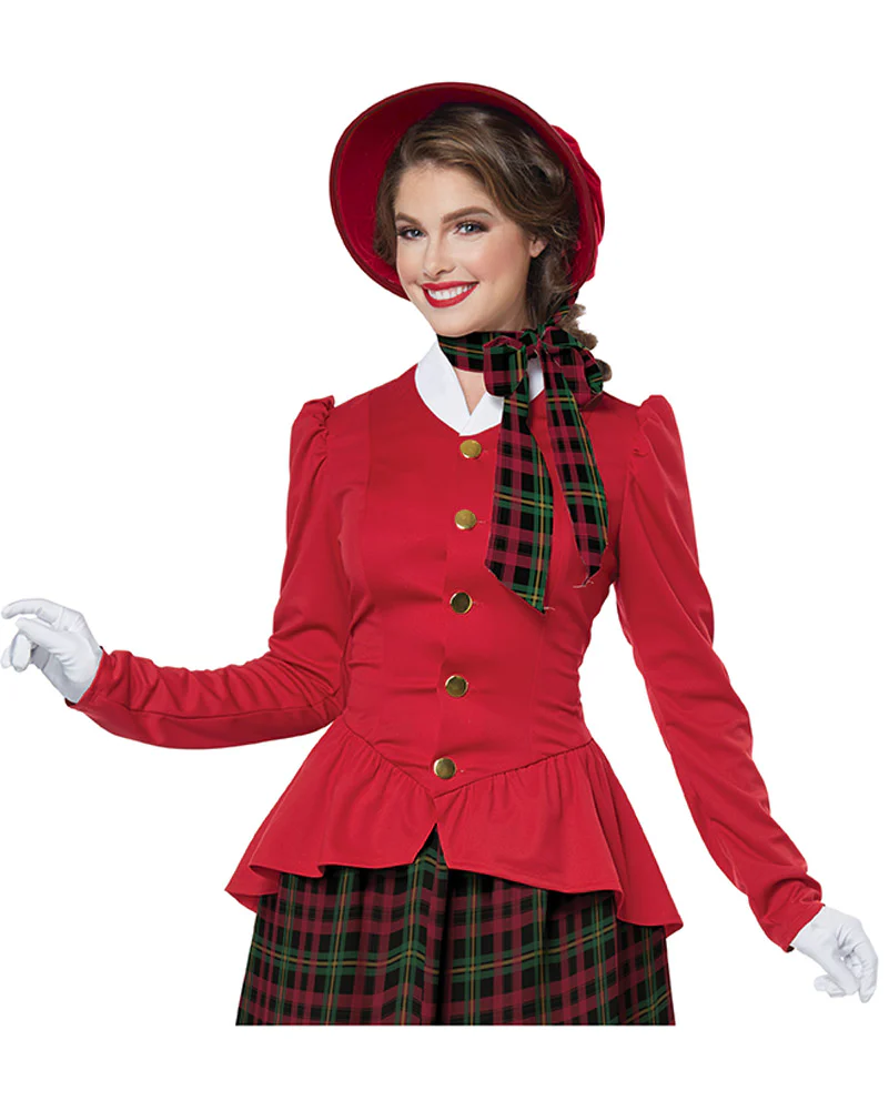 Holiday Caroler Womens Christmas Costume - Image 2