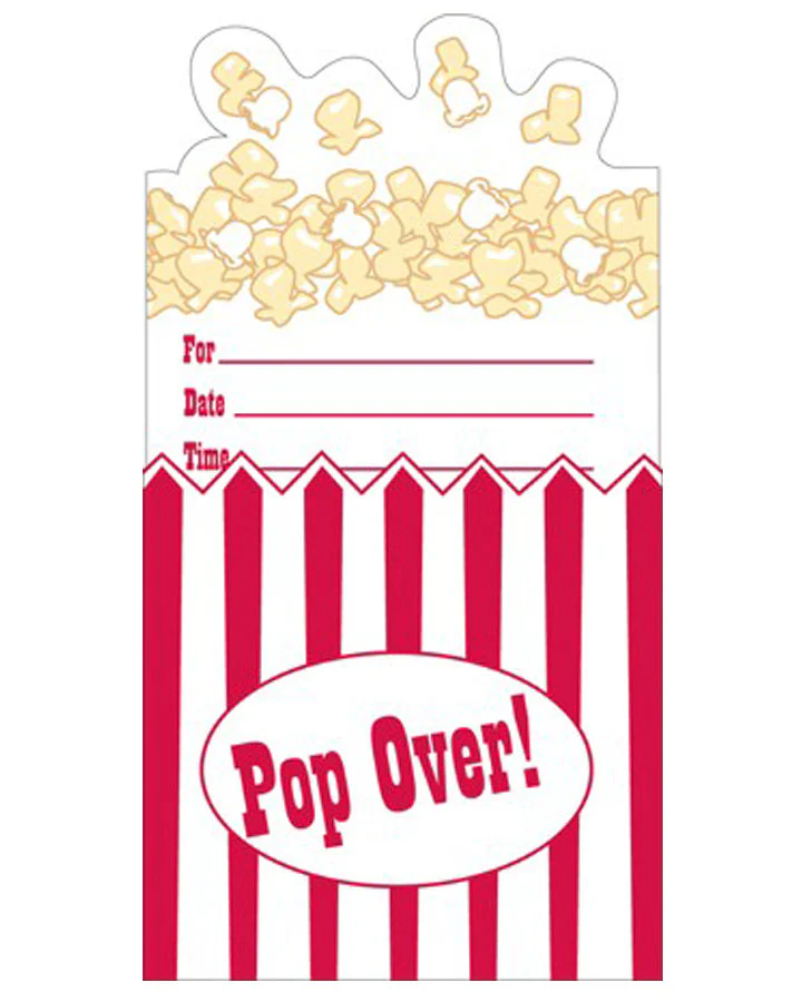 Hollywood Reel Party Invitations Pack of 8